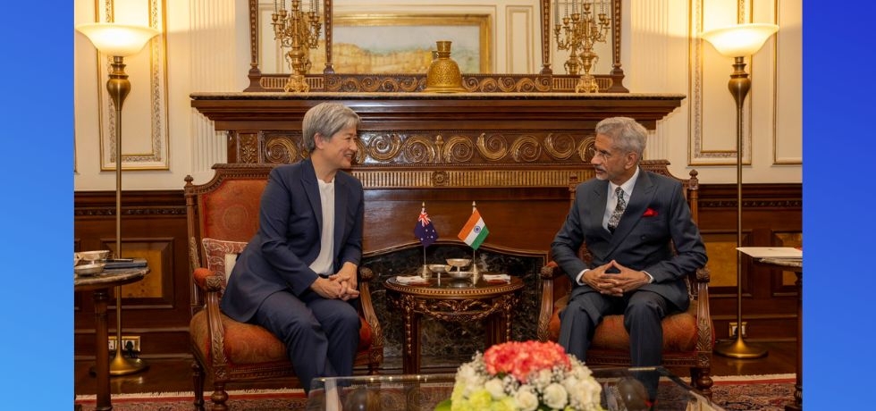 External Affairs Minister, Dr. S. Jaishankar meets Foreign Minister of Australia, H.E. Ms. Penny Wong during 14th Foreign Ministers' Framework Dialogue